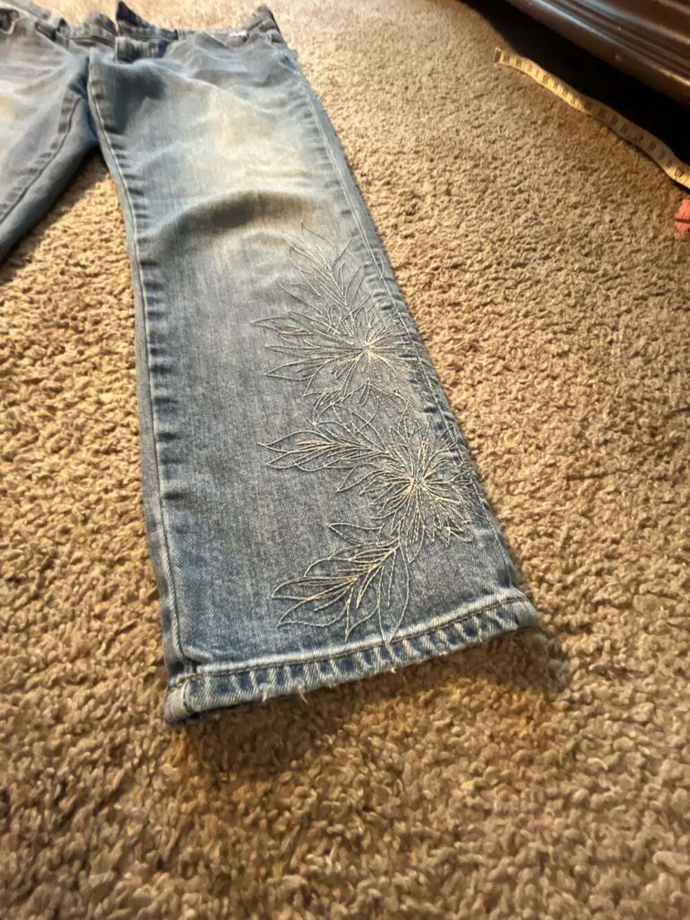 Lucky Brand Women's Sweet Crop Embroidered Blue Denim Jeans Size 0/25 B266-28